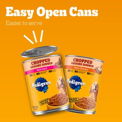 Chopped Ground Dinner Chicken with Beef Adult Canned Wet Dog Food Variety Pack, 13.2-oz, case of 12