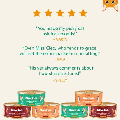 Made by Nacho WIld-Caught Chicken & Herring Recipe Grain-Free Pate Wet Cat Food, 3-oz can, case of 24