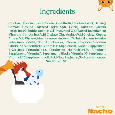 Made by Nacho WIld-Caught Chicken & Herring Recipe Grain-Free Pate Wet Cat Food, 3-oz can, case of 24