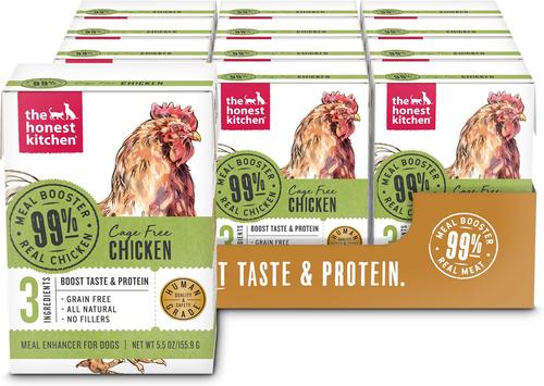 Bundle: The Honest Kitchen Meal Booster 99% Beef + Meal Booster 99% Chicken Wet Dog Food Topper