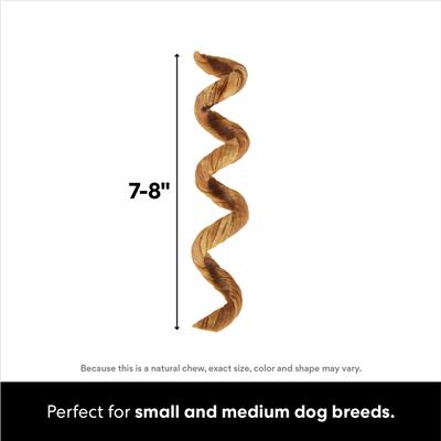 Beef Tripe Twist Springs Dog Treats, 7"-8", 3 count