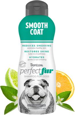 Champú para perros PerfectFur Smooth Coat Shed, reductor de pelo suelto, botella de 16 onzas líquidas