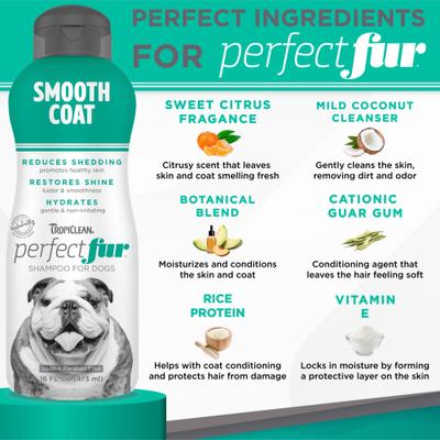 PerfectFur Smooth Coat Shed Reducing Dog Shampoo, 16-fl oz bottle