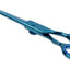 Straight Dog Grooming Scissors with Finger Rest & Case, 7-in, Blue