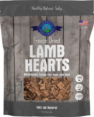 Lamb Hearts Freeze-Dried Dog & Cat Treats, 8-oz bag