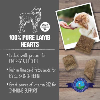Lamb Hearts Freeze-Dried Dog & Cat Treats, 8-oz bag