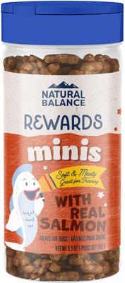 Bundle: Variety Pack - Natural Balance Limited Ingredient Diets Mini Rewards Chicken Formula Dog Treats, Salmon & Turkey Flavors