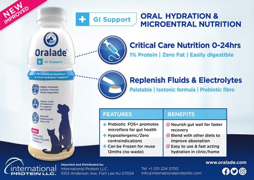 GI Support Microenteral Nutrition & Oral Hydration Chicken Flavor Dog & Cat Supplement, 500-ml bottle