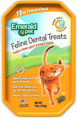 Feline Dental Treats with Chicken Cat Treats, 11-oz bag