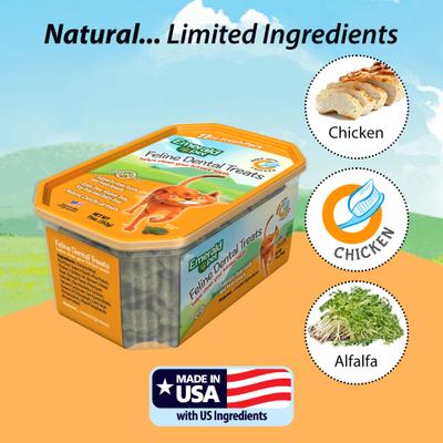 Feline Dental Treats with Chicken Cat Treats, 11-oz bag