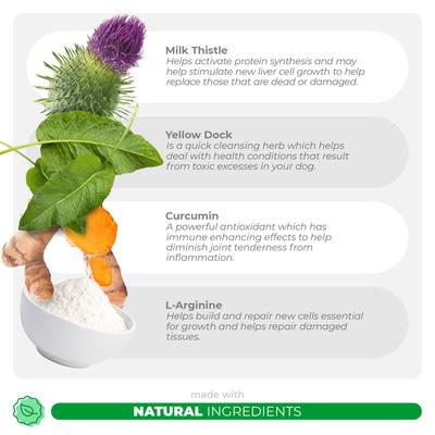 Coco and Luna Milk Thistle Hepatic Support Soft Chew Liver & Kidney Supplement for Dogs, 90 count