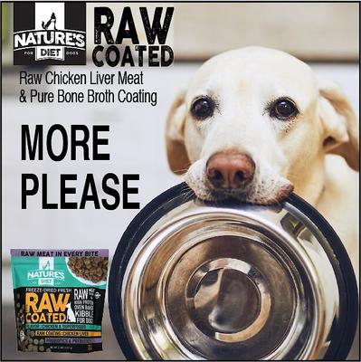 Raw Coated Kibble Raw Chicken Liver & Bone Broth Coating Freeze-Dried Dog Food, 5-lb bag
