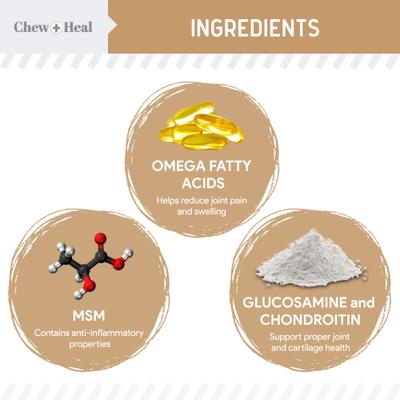 MaxProtect Hip + Joint & Omega Skin + Coat Chicken & Peanut Butter Flavored Soft Chews Supplement for Senior Dogs, 300 count