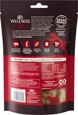 CORE Healthy Joints - Premios para perros sin cereales de carne de res y pollo, bolsa de 8 oz