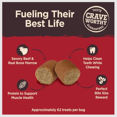 CORE Healthy Joints Beef & Chicken Grain-Free Dog Treats, 8-oz bag