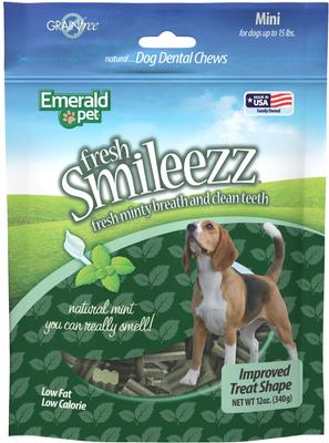 Fresh Smileezz Mini Grain-Free Dental Dog Treats, 160 count