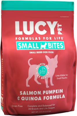 Salmon, Pumpkin & Quinoa Small Bites Dog Food, 4.5-lbs bag