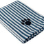 Striped Embroidered Paw Dog & Cat Towel, Navy