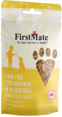 Cage Free Chicken Meal & Blueberries Dog Treats, 8-oz bag