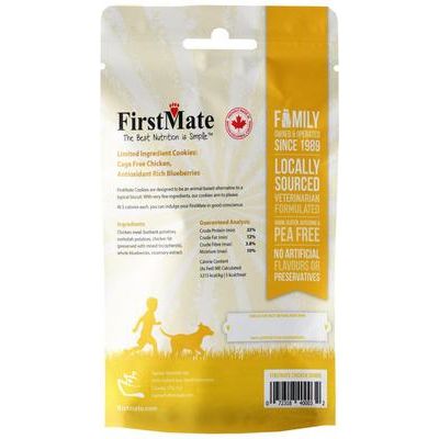 Premios para perros de pollo y arándanos de gallinas libres de jaula, bolsa de 8 oz