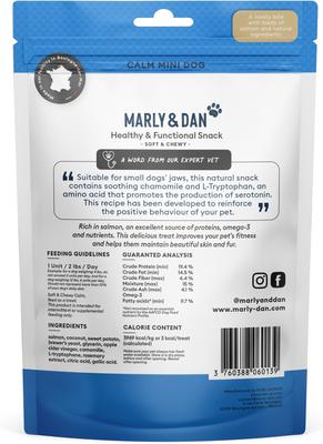 Salmon Dog Treats for Small & Mini Dogs with Chamomile, Calming Recipe, 3.5-oz bag