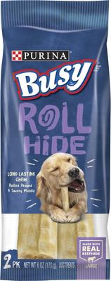 Rollhide, Long-Lasting Large Dog Treats, 2 count pouch
