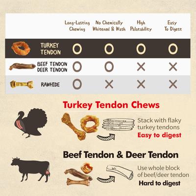 Natural Turkey Tendon Pretzel Natural Dog Chew Treat, Medium, 20 count