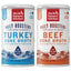 Paquete: Caldo de hueso de res The Honest Kitchen Daily Boosters + Caldo de hueso de pavo con cúrcuma The Honest Kitchen Daily Boosters para perros