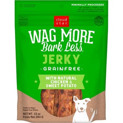 Premios para perros Wag More Bark Less Chicken & Sweet Potato, sin cereales, bolsa de 10 oz