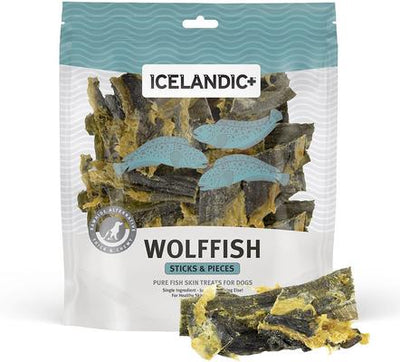 Golosinas masticables Wolffish Stick Chews para perros, bolsa de 9 oz