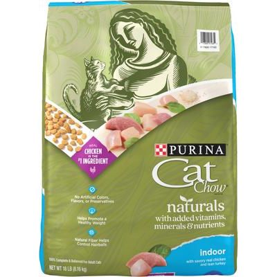 Alimento seco para gatos Naturals Indoor con pollo y pavo real, bolsa de 13 lb