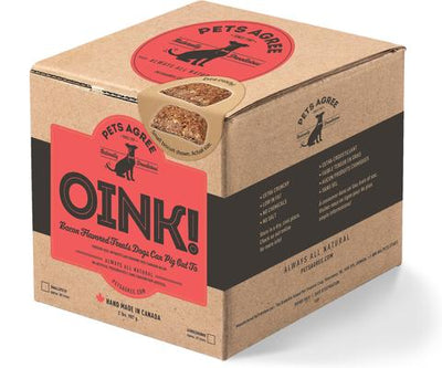 ¡Oink! Pets Agree - Premios para perros con sabor a tocino, bolsa de 940 g, tamaño grande