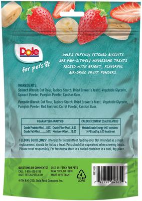 Assorted Banana + Strawberry Crunchy Dog Treats, 7-oz bag