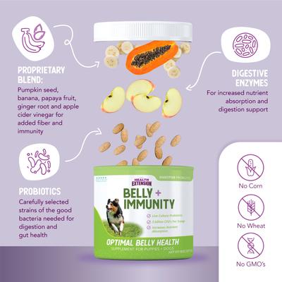 Belly + Immunity Powder Digestive & Immune Supplement for Dogs, 8-oz bottle