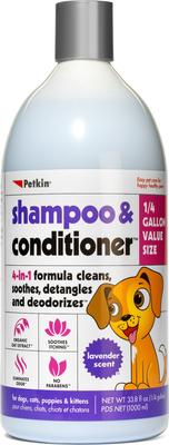 4-in-1 Lavender Scent Dog & Cat Shampoo & Conditioner, 32-fl oz bottle