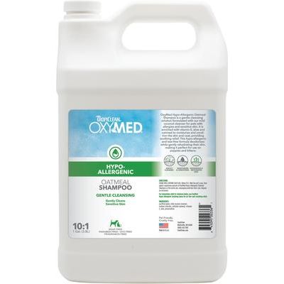 Champú hipoalergénico de avena para perros y gatos OxyMed, sin perfume, botella de 593 ml (20 onzas líquidas)