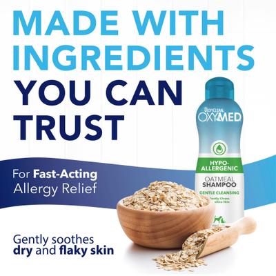 OxyMed Hypo-Allergenic Oatmeal Dog & Cat Shampoo, Unscented, 1-gal bottle