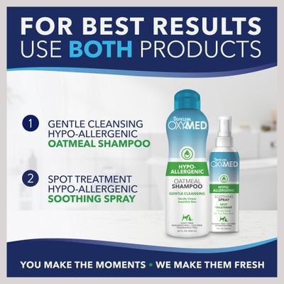 OxyMed Hypo-Allergenic Oatmeal Dog & Cat Shampoo, Unscented, 1-gal bottle