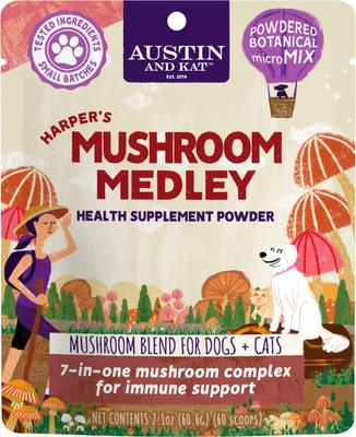 Harper's Mushroom Medley Dog & Cat Supplement, 2.12-oz bag