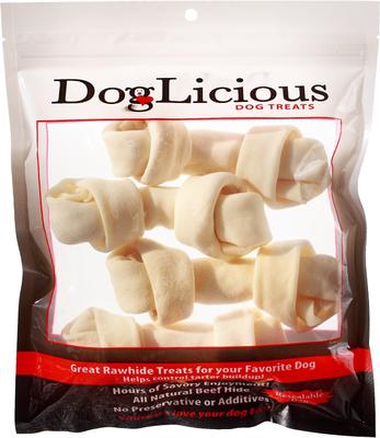 DogLicious 4" Natural Bones Dog Treats, 8 count