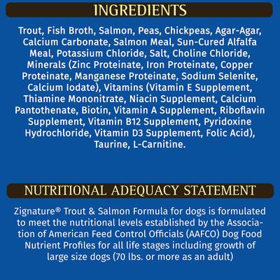 Alimento enlatado para perros con fórmula de ingredientes limitados de trucha y salmón, 13 oz, caja de 12