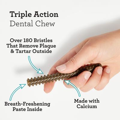 Triple Action Dental Sticks Kelp for Small & Medium Sized Dogs, 6-oz bag, 10 count