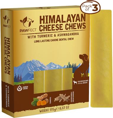Himalayan Cheese Medium with Turmeric & Ashwagandha Dog Chews, 3 count