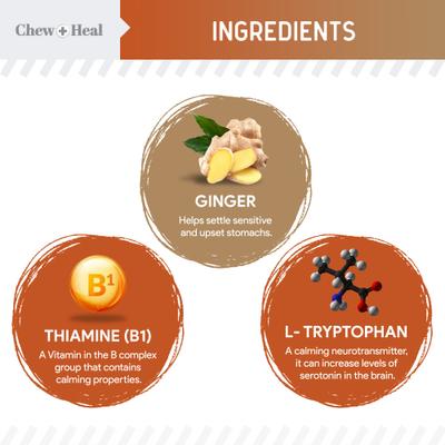 Anxiety + Stress Classic Chicken & Peanut Butter Flavored Soft Chews Supplement for Dogs, 120 Count