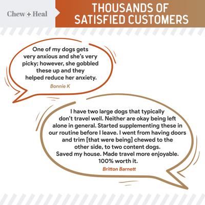 Anxiety + Stress Classic Chicken & Peanut Butter Flavored Soft Chews Supplement for Dogs, 120 Count