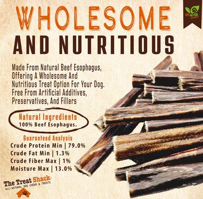 6-in Beef Esophagus Gullet Sticks Dog Treat, 60 count