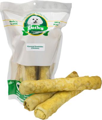 Palitos masticables extra grandes para perros con sabor a pollo, 10 unidades