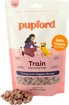 Train Turkey & Veggies Natural Freeze-Dried Dog Treats, 5-oz pouch