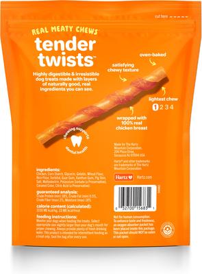 Oinkies Tender Twists with 100% Real Chicken Breast Rawhide-Free Natural Dog Treats, 36 count