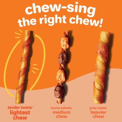 Oinkies Tender Twists with 100% Real Chicken Breast Rawhide-Free Natural Dog Treats, 36 count